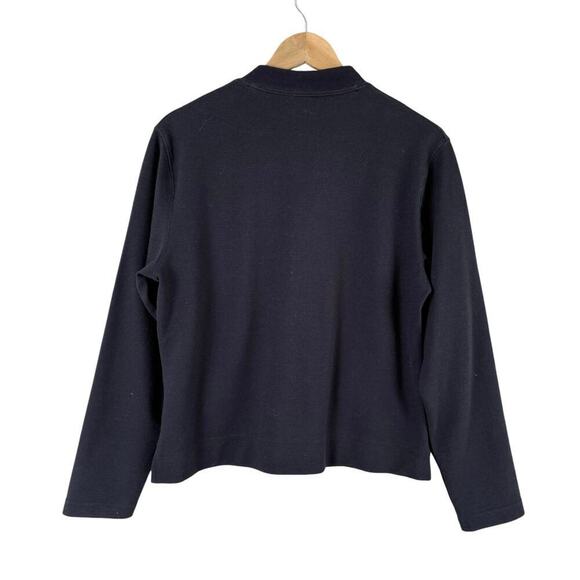 Woolrich Full Zip Short Jacket in Black Stretch Cotton, Size Medium - Picture 10 of 12